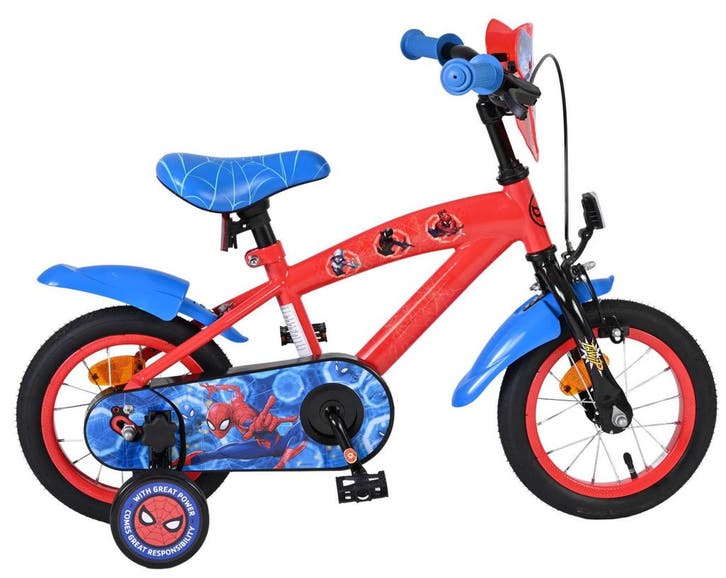 Spider-Man Kinderfiets - Jongens - 12 inch - Blauw/Rood, Fietsen en Brommers, Fietsen | Kinderfietsjes, Nieuw, Verzenden
