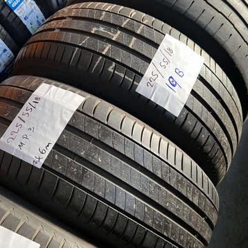 4 x Michelin Primacy 3 225-55-18 Zomerbanden 6mm, 18 inch, Gebruikt, Ophalen of Verzenden, Band(en)