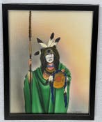 Als de beer nadert - Yellowman - Navajo - V.S., Antiek en Kunst