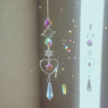 Kristallen Windgong met Ster, Maan & Galaxy Design - Decorat, Huis en Inrichting, Verzenden, Nieuw