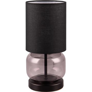 LED Tafellamp - Trion Oliy - E27 Fitting - Rond - Mat Zwart, Ophalen of Verzenden, Nieuw, Metaal, Overige fittingen