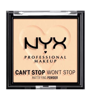NYX Cant Stop Wont Stop Mattifying Powder - 6gr 01- Fair, Ophalen of Verzenden, Nieuw, Gehele gezicht, Make-up