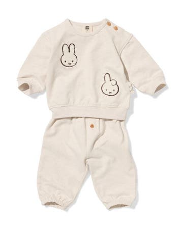 HEMA Nijntje babykledingset comfy fit sweatstof zand, Verzenden, Nieuw