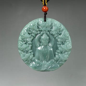 Gecertificeerde jadeiet (A-jade) Natuurlijke jade Boeddha