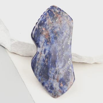 Sodalite Gua Sha Schraper - Natuurlijke Steen Gezichtsmassag, Verzenden, Nieuw