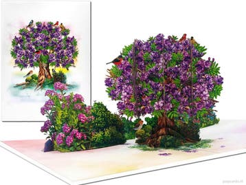 Pop-up Kaart Bloeiende Paarse Boom – Jacaranda 3D Wensk..., Verzenden, Nieuw