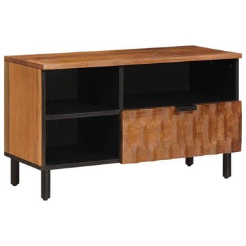 vidaXL TV-kast met lade Acacia Bruine Afwerking 80 x 33 x 46, Verzenden, Nieuw