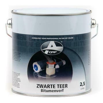 OAF Zwarte Teer (Bitumenverf) 25 ltr, Verzenden, Nieuw