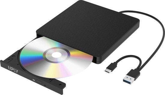 2dekans | UPLY Externe DVD Speler - Windows en Mac - USB C, Computers en Software, Overige Computers en Software, Zo goed als nieuw