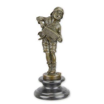 sculptuur, Art Deco Bronze “Lazzarone” – After Demetre