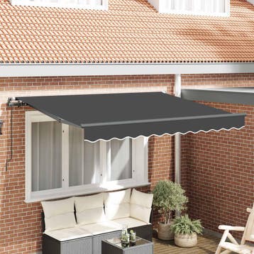 vidaXL Handmatige Zonnescherm 2,5 x 2 m Antraciet 100%, Verzenden, Nieuw