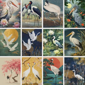Diamond Painting Ooievaar Kustvogel - Volledige Ronde Diaman
