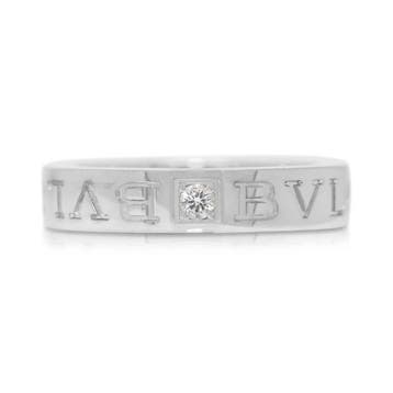 Bvlgari - Ring - 18 karaat Witgoud - 0.04ct. tw. Diamant, Sieraden, Tassen en Uiterlijk, Ringen, Nieuw