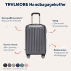 2dekans | TRVLMORE Handbagage Koffer met Wielen - Cijferslot, Sieraden, Tassen en Uiterlijk, Koffers, Ophalen of Verzenden, Zo goed als nieuw