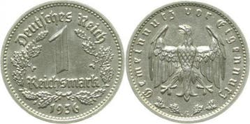 Duitsland 1 Reichsmark 1936 G J354 vz/stgl J 354, Verzenden