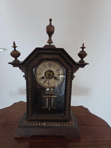 Tafelklok - Hout - 1920-1930 - Antieke junghans pendule, Antiek en Kunst, Antiek | Klokken