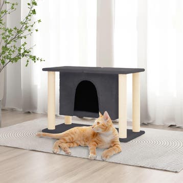 vidaXL Kattenmeubel met sisal krabpalen 50 cm donkergrijs, Dieren en Toebehoren, Katten-accessoires, Verzenden, Nieuw