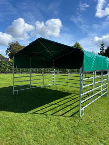 NEW! Robuuste schuilstal 3.60 * 4.00 mtr. € 1849 incl. btw!, Weidegang