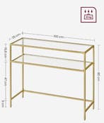 Luxe Consoletafel met Glas – Modern Design, 100×35cm, Verzenden