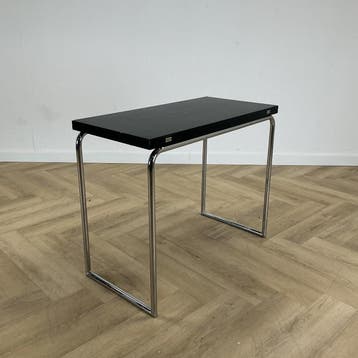 Thonet B 109 design klaptafel, bruin - chroom, Ophalen of Verzenden, Gebruikt