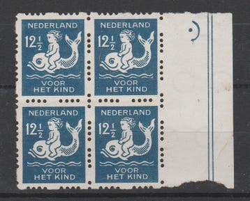 Postzegels Nederland 1929 Roltanding R85 BLOK zeldzaam (504), Postzegels en Munten, Verzenden, T/m 1940, Postfris