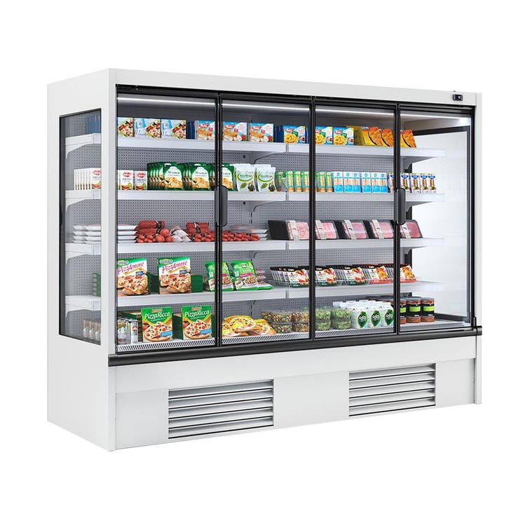 GGM Gastro | Wandkoelmeubel - 2580mm - 910L - met 4 glazen |, Witgoed en Apparatuur, Koelkasten en IJskasten, Verzenden