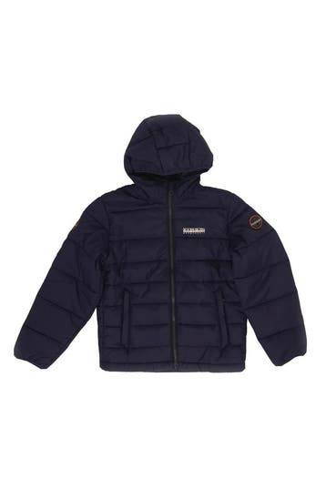 Napapijri Jas Jongens in maat 140 Blauw, Verzenden, Zo goed als nieuw, Napapijri, Jongen of Meisje