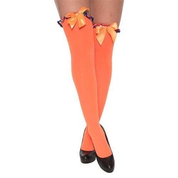 Kousen oranje met strik rood/wit/blauw, Verzenden, Nieuw, Feestartikel