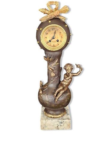 Tafel/bureauklokken - Legering, Messing - 1850-1900