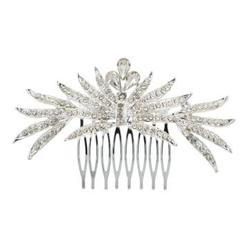 Haarspeld Sierkam Opsteekkam 10cm - Fantasie Vorm - Strass, Nieuw