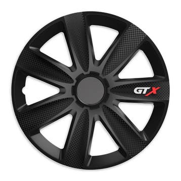 Wieldoppen 13 inch - GTX Carbon zwart - wieldoppenset, Auto diversen, Wieldoppen, Verzenden, Nieuw
