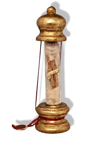Reliekhouder - Hout, Glas, Textiel - 1850-1900 - Titel van