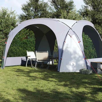 vidaXL Partytent waterdicht wit en grijs, Verzenden, Nieuw, Tot en met 2