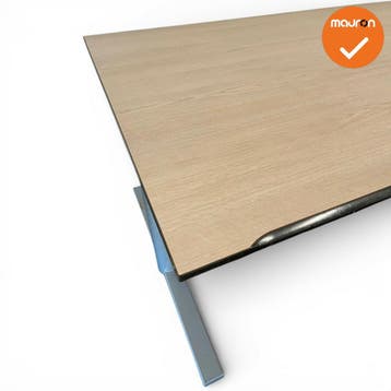 Gispen bureau – Slinger verstelbaar – 180x80 – Zilverg, Werkplek, Ophalen of Verzenden, Gebruikt, Bureau