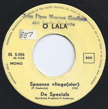 vinyl single 7 inch - De Specials - Spaanse Vliegenier /..., Verzenden, Zo goed als nieuw, 7 inch, Nederlandstalig