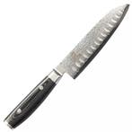 Yaxell Ran Santoku Koksmes 16,5cm met Kuiltjes – 69 Lagen., Ophalen of Verzenden, Nieuw, Overige materialen, Los bestek
