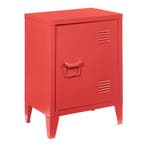 Nachtkastje Inari metaal 57x40x30 cm rood [en.casa], Verzenden, Nieuw