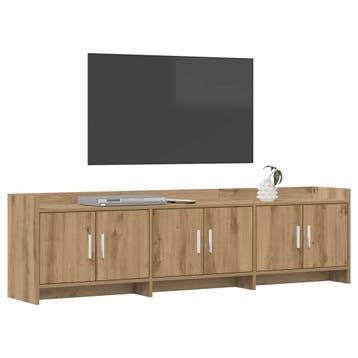 vidaXL TV-kast 168 x 33 x 47 cm Artisanaal eiken Bewerkt, Minder dan 50 cm, Verzenden, Nieuw, Minder dan 100 cm