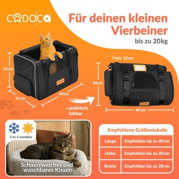 Kattentransportbox antraciet 44x34x31cm tot 20kg, Verzenden, Nieuw