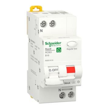 Schneider aardlekautomaat / 1-polig + nul, 30mA, B16A /, Ophalen of Verzenden, Nieuw, Groepenkast