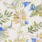 AA102 - Decoratief Stof - Kolibrie, Bloemen en Bladeren –
