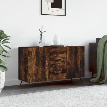 vidaXL Dressoir 100x36x60 cm bewerkt hout gerookt, Verzenden, Nieuw, Overige houtsoorten, Minder dan 50 cm