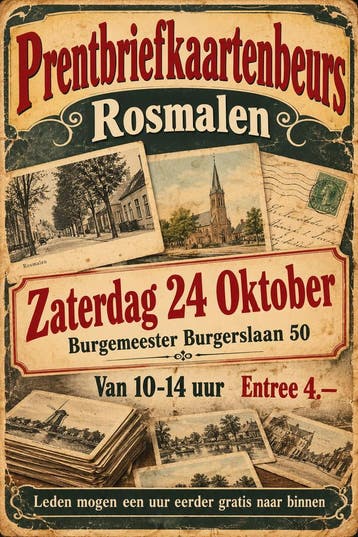 Prentbriefkaartenbeurs Rosmalen Zat. 24 Oktober N.V.V.P., Gelopen
