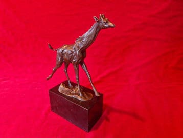 Milo - Milo (1910-1978) - Snijwerk, Girafe - 23 cm - Brons -
