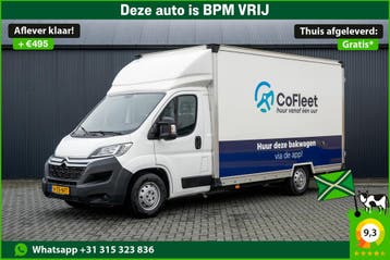 Citroën Jumper L4H2 | Financial Lease voor 424 p/mnd, Gebruikt, Overige carrosserieën, Wit, 360° camera