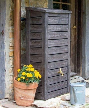 Regenton muur Houtlook Spar 230 liter, Nieuw