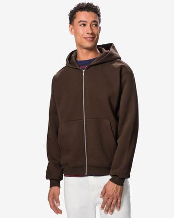 HEMA Herenvest Stan sweatstof donkerbruin, Verzenden, Nieuw