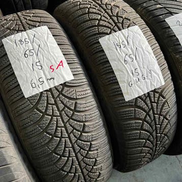2 x Goodyear UltraGrip 9 185-65-15 Winterbanden 6,5mm, Auto-onderdelen, Banden en Velgen, Gebruikt, 15 inch, Band(en), Personenwagen
