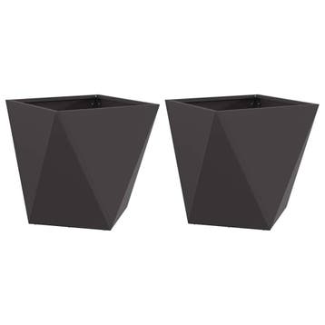Moderne plantenbakken 50cm zwart - Retourdeal 40% korting, Minder dan 60 cm, Vierkant, Ophalen of Verzenden, Zo goed als nieuw