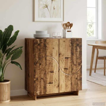 vidaXL Dressoir Oud hout 67 x 34,5 x 75 cm Bewerkt hout, Verzenden, Nieuw, 50 tot 100 cm, 25 tot 50 cm